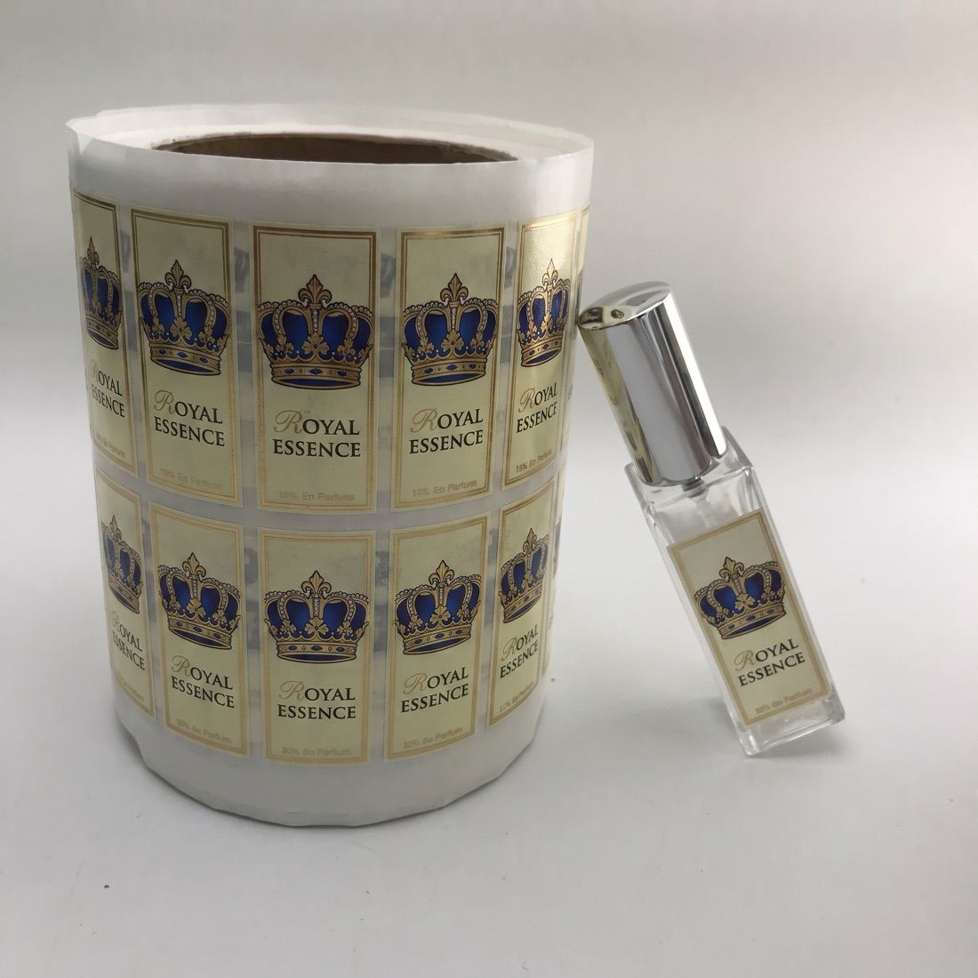 Custom label applied to a bottle or jar, printed by Euphora